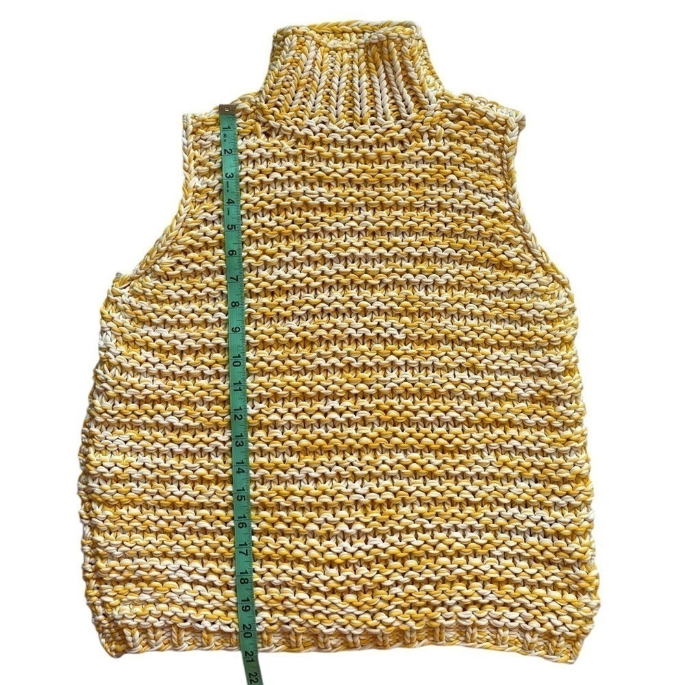 Lafayette 148 yellow and white knit sweater size large. - Picture 10 of 13